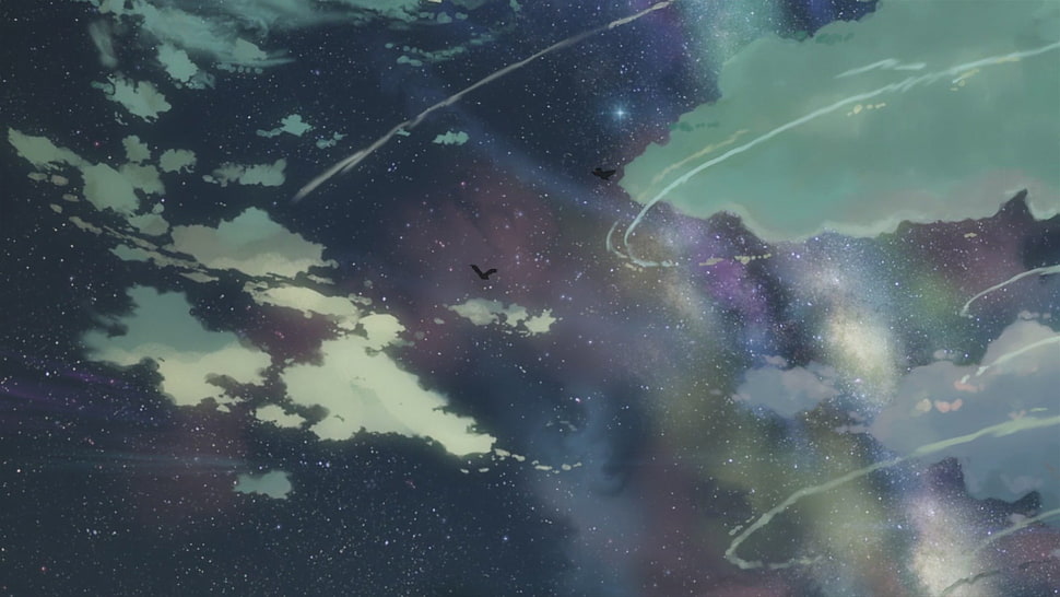blue and white sky digital wallpaper, 5 Centimeters Per Second, anime HD wallpaper