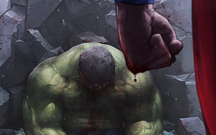 Superman, The Incredible Hulk, comics HD wallpaper