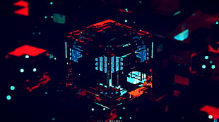 computer chip, cube HD wallpaper