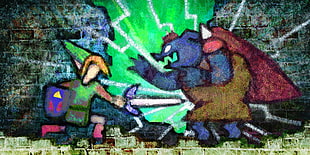 Zelda illustration, Link, Master Sword, The Legend of Zelda, Ganon