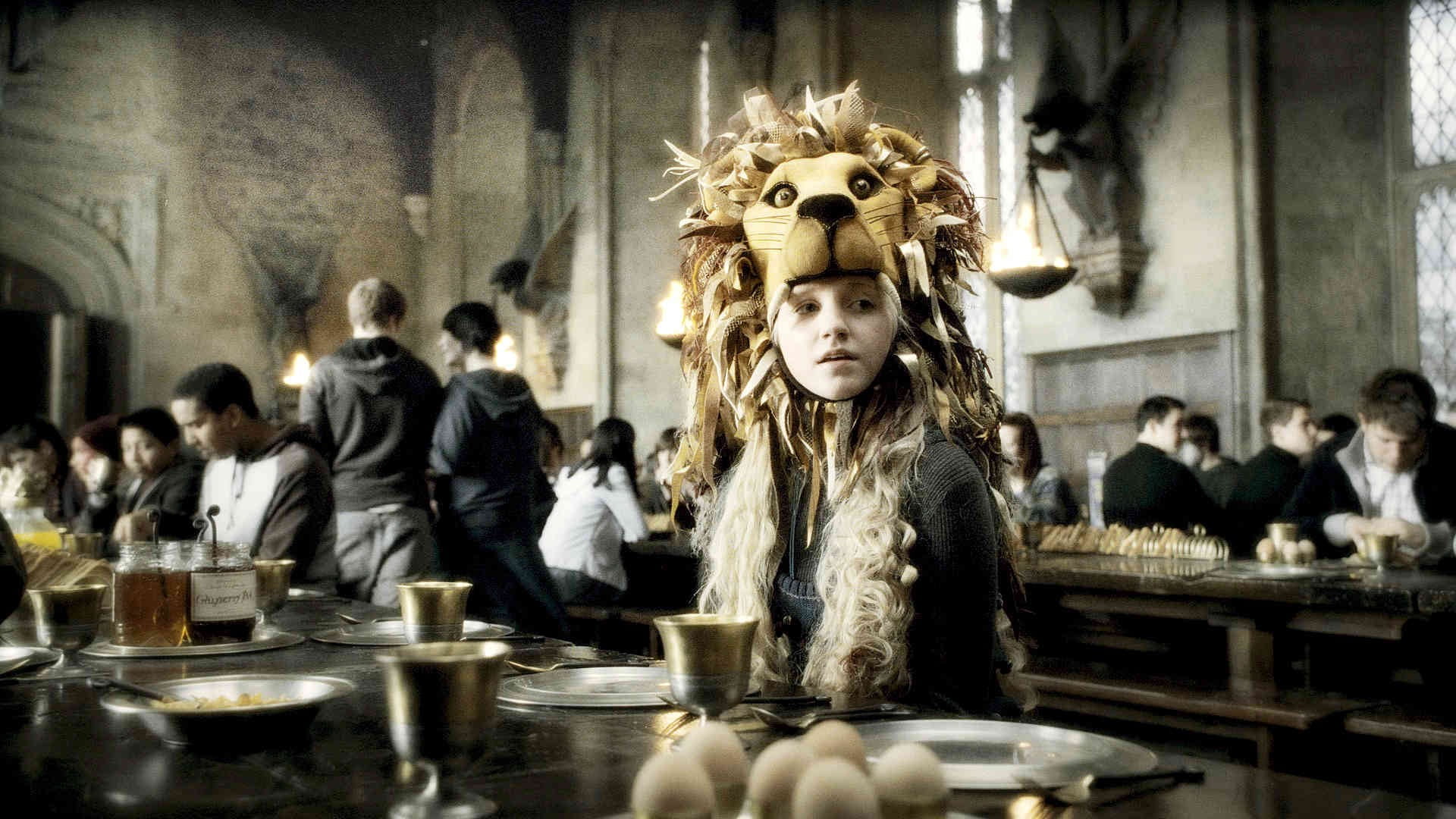 lion headdress, Luna Lovegood, lion, Harry Potter and the Half-Blood Prince...