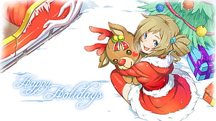 manga, Christmas, holiday, anime girls HD wallpaper