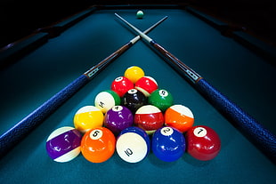 billiard table set HD wallpaper