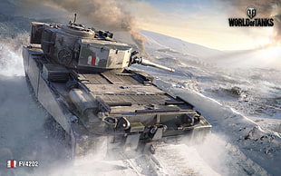 World of Tanks game wallpaper, World of Tanks, FV4202, wargaming, tank HD wallpaper
