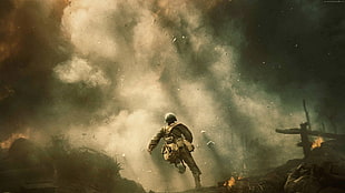 Soldier running video game screenshot HD wallpaper