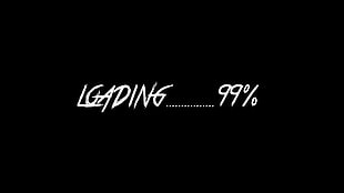 Loading text, loading, black background