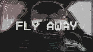 fly away text, solar flyer, flyer, space, stars