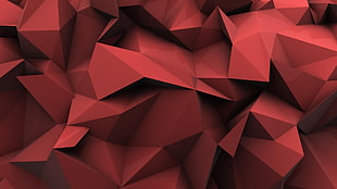 minimalism, red, low poly, abstract