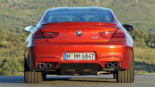 red BMW vehicle, BMW M6, coupe, BMW, red cars