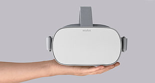 white Oculus VR headset HD wallpaper