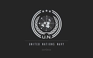 United Nation Navy logo, the expanse, logo, simple, simple background