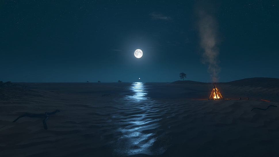 black flat screen computer monitor, video games, Stranded Deep HD wallpaper