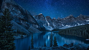 mountains and river, Canada, nature, lake, mountains