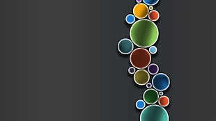 multicolored artwork, circle