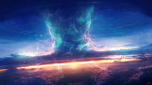 time lapse photograph of lightning HD wallpaper