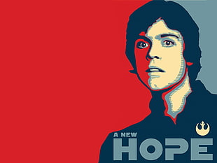 Luke Skywalker A New Hope digital poster HD wallpaper