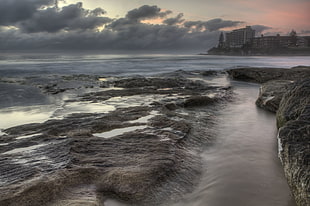 body of water under cloudy sky during daytime, bleak, cronulla HD wallpaper