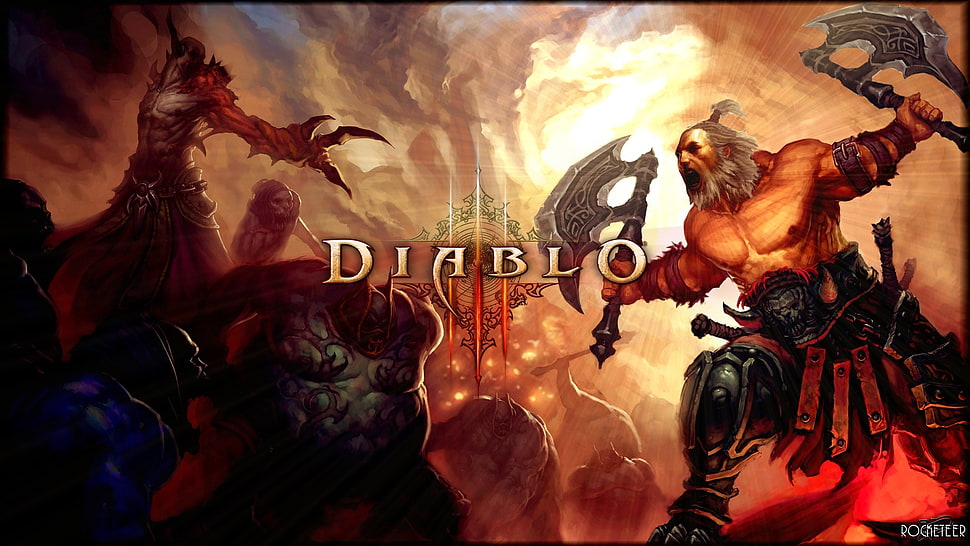 Diablo game application wallpaper, Diablo III, Diablo, video games, Blizzard Entertainment HD wallpaper