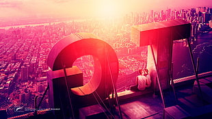 T.G. freestanding letters, Axwell, Eternal Sunshine of the Spotless Mind, lights, Tokyo HD wallpaper