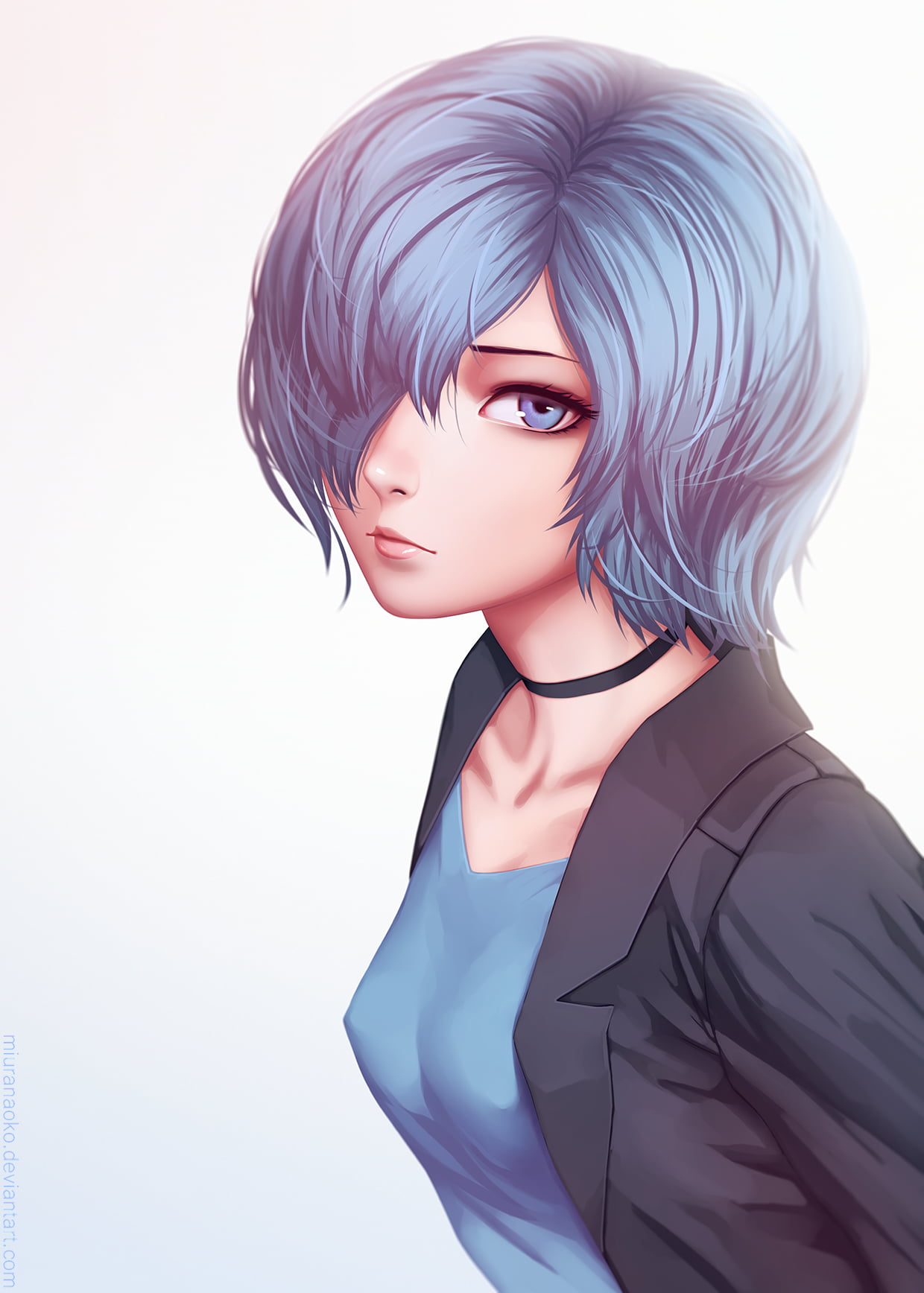 Blue haired anime character HD wallpaper | Wallpaper Flare
