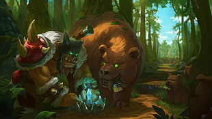 Dota Beast Master digital wallpaper, Hearthstone: Heroes of Warcraft, World of Warcraft, video games, artwork HD wallpaper