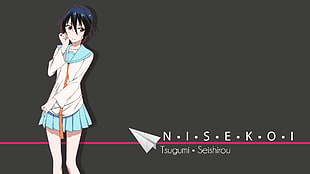 Tsugumi character illustration, anime, Nisekoi, school uniform, Tsugumi Seishirou