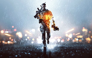 Battlefield digital wallpaper, Battlefield 4, Electronic Arts, dice, video games
