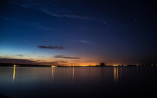 photo of night sky, landscape HD wallpaper