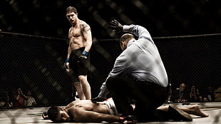 men's gray long-sleeved top, warrior, UFC HD wallpaper