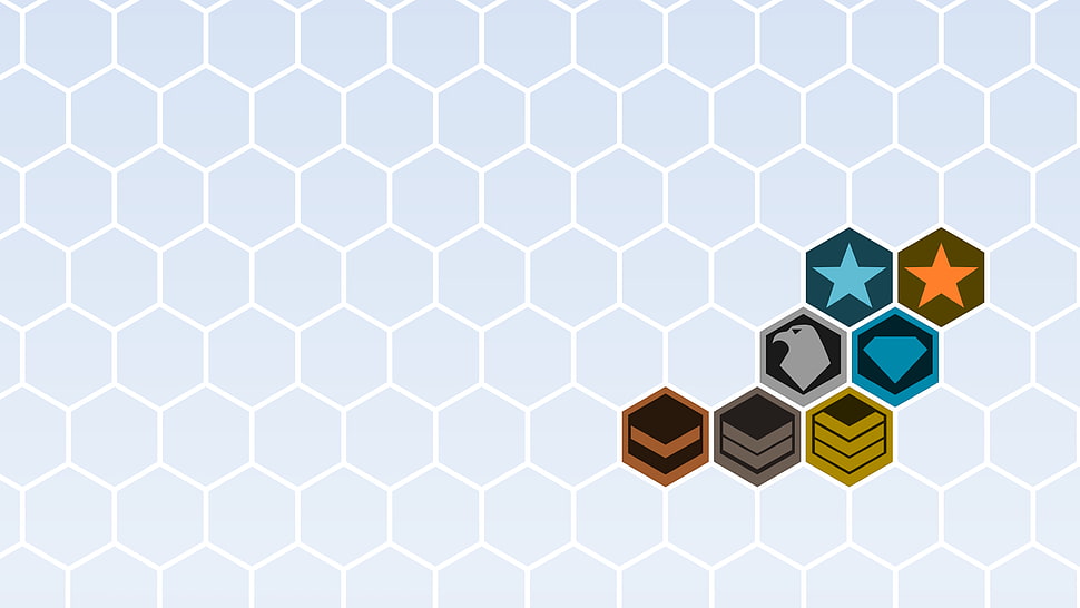 assorted logos, window, hexagon HD wallpaper