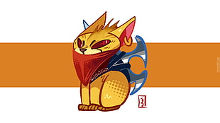 orange cat illustration