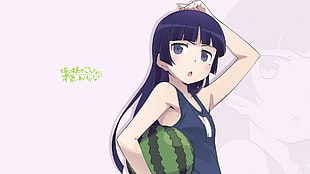 female anime character illustration, Ore no Imouto ga Konnani Kawaii Wake ga Nai, Gokou Ruri HD wallpaper