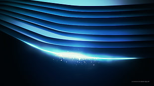 Blue lines, Digital, Bright, Dark HD wallpaper
