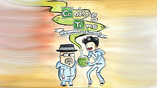 Cooking Time illustration, Breaking Bad, Walter White, Adventure Time, Jessie Pinkman HD wallpaper