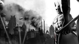 gray scale photo of Batman