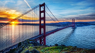 aerial photography of Golden Gate Bridge, San Francisco HD wallpaper