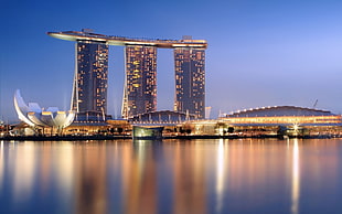 Marina Bay Sands Hotel Singapore, building, reflection, Singapore, skyscraper HD wallpaper