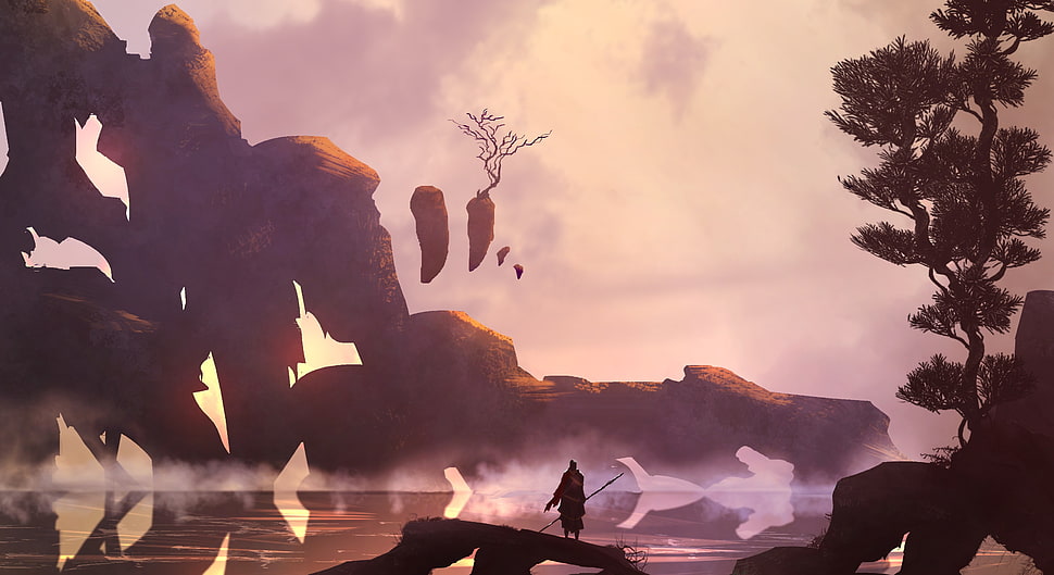 falling stones photo HD wallpaper