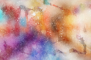 multicolored abstract painting, Stains, Shine, Paint HD wallpaper