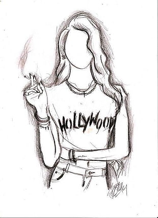 Hollywood printed shirt illustration