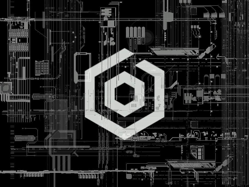 white logo, abstract, computer, hardware HD wallpaper