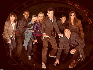 men's black suit, Doctor Who, The Doctor, TARDIS, David Tennant