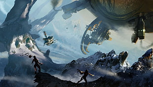 videogame screenshot, artwork, science fiction