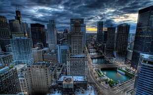 gray concrete building, cityscape, city, skyscraper, Chicago