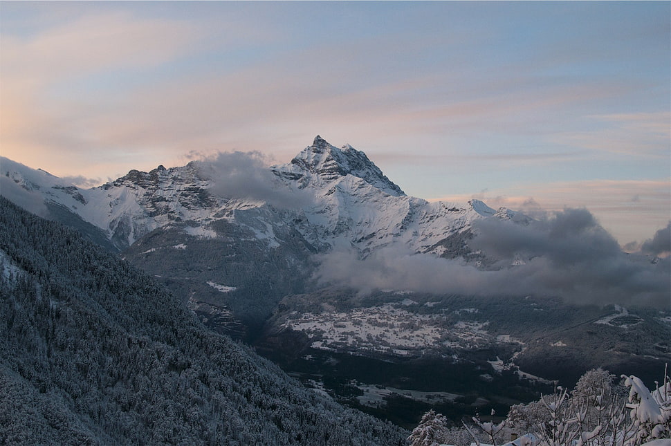 snowy mountains, mountains HD wallpaper