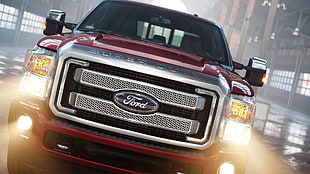 red and black Ford car, Ford F-250, Ford, vehicle, pickup trucks HD wallpaper