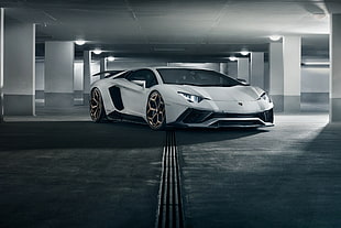 white Lamborghini Huracan, Lamborghini Aventador S, Novitec Torado, 2018 HD wallpaper