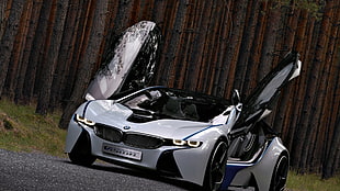 silver BMW car, BMW, BMW i8 HD wallpaper