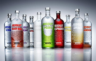 Absolut vodka bottle lot, Absolut, vodka, drink, bottles HD wallpaper