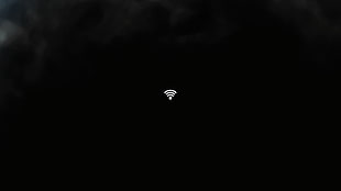 black and white HP laptop, wifi, minimalism, antenna HD wallpaper